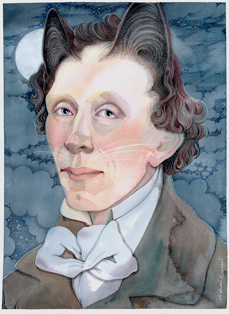 Bokillustration, akvarell, färgpennor